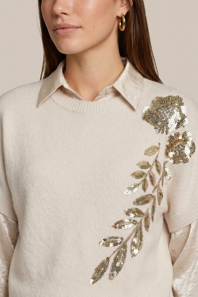 CS The Label Victoria Knit Pullover Sand, gebreide pullover in zandkleur